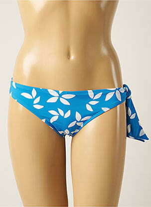 Bas de maillot de bain imprimé fleurs culotte bleu AUBADE femme