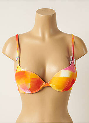 Haut de maillot de bain stretch haut soutien-gorge moulé orange CHERRY BEACH femme