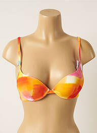 Haut de maillot de bain stretch haut soutien-gorge moulé orange CHERRY BEACH femme