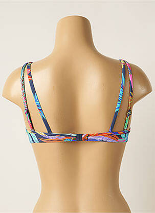 Haut de maillot de bain stretch haut soutien-gorge moulé bleu CHERRY BEACH femme