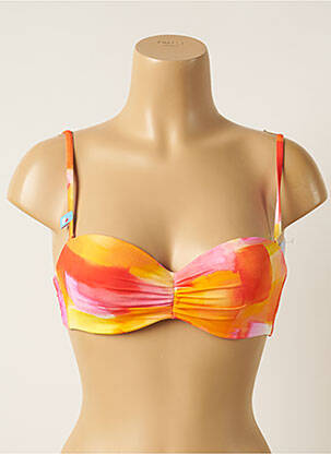 Haut de maillot de bain stretch haut bandeau orange CHERRY BEACH femme
