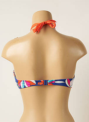 Haut de maillot de bain stretch haut soutien-gorge moulé bleu CHERRY BEACH femme