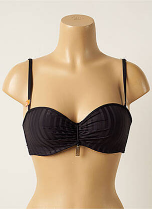 Haut de maillot de bain stretch haut soutien-gorge moulé noir CHERRY BEACH femme