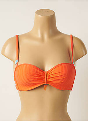 Haut de maillot de bain stretch haut soutien-gorge moulé orange CHERRY BEACH femme