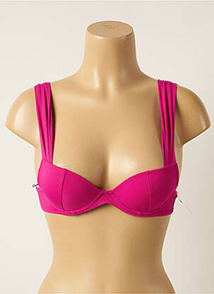 Haut de maillot de bain stretch haut soutien-gorge moulé rose AUBADE femme