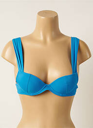 Haut de maillot de bain stretch haut soutien-gorge moulé bleu AUBADE femme