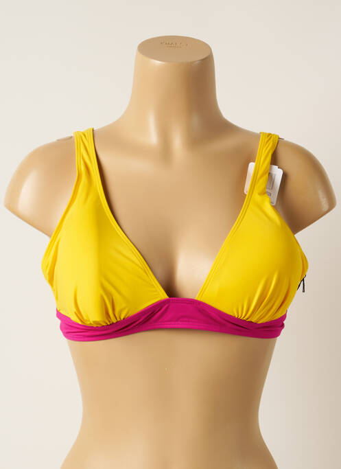 Haut de maillot de bain stretch haut soutien-gorge avec mousse de rembourrage amovible jaune AUBADE femme