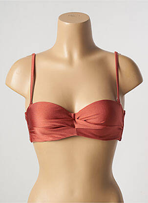 Haut de maillot de bain stretch haut soutien-gorge balconnet marron BARTS femme