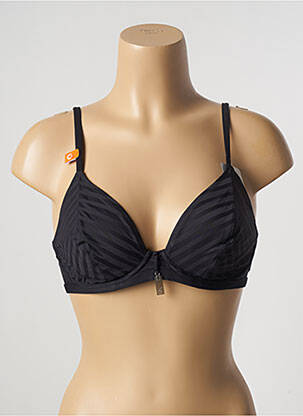 Haut de maillot de bain stretch haut soutien-gorge emboitant noir CHERRY BEACH femme