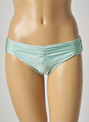 Bas de maillot de bain tissage satiné culotte vert BARTS femme