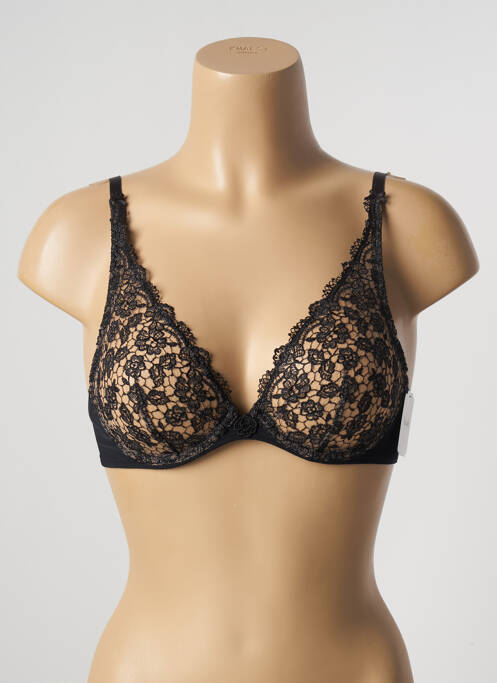 Soutien-gorge effet matière satinée haut soutien-gorge emboitant noir AUBADE femme