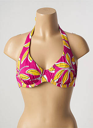 Haut de maillot de bain stretch haut soutien-gorge emboitant rose AUBADE femme