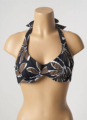 Haut de maillot de bain fermeture liens à nouer haut soutien-gorge emboitant noir AUBADE femme