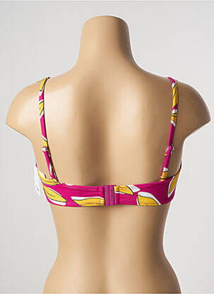 Haut de maillot de bain bretelles élastiquées ajustables haut soutien-gorge balconnet rose AUBADE femme