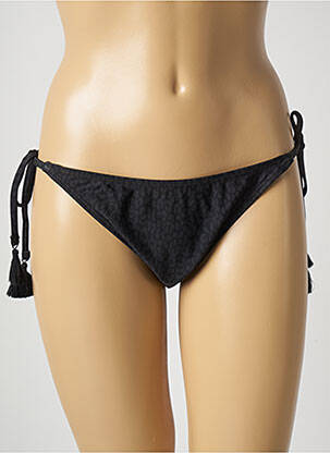 Bas de maillot de bain tissage satiné bikini noir BARTS femme