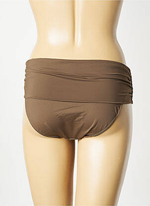 Bas de maillot de bain effet matière satinée culotte vert AUBADE femme