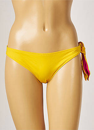 Bas de maillot de bain effet matière satinée culotte jaune AUBADE femme