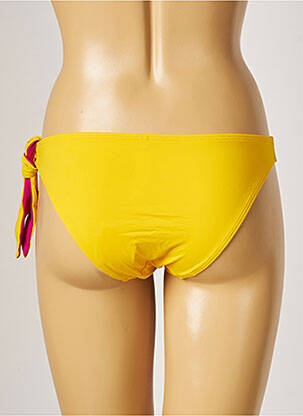 Bas de maillot de bain effet matière satinée culotte jaune AUBADE femme