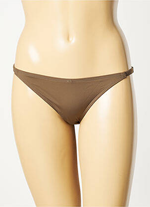 Bas de maillot de bain effet matière satinée culotte vert AUBADE femme