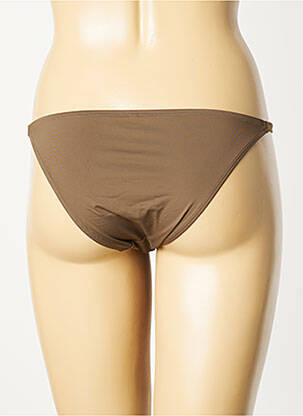 Bas de maillot de bain effet matière satinée culotte vert AUBADE femme