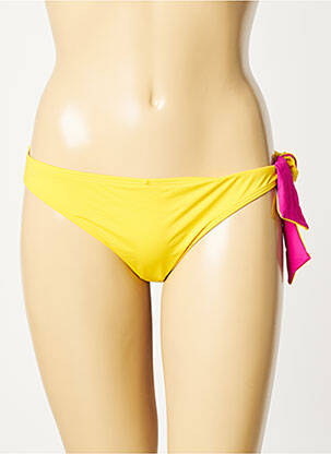 Bas de maillot de bain effet matière satinée culotte jaune AUBADE femme