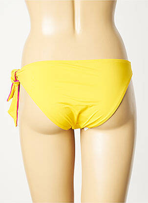 Bas de maillot de bain effet matière satinée culotte jaune AUBADE femme