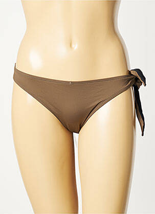 Bas de maillot de bain effet matière satinée culotte vert AUBADE femme
