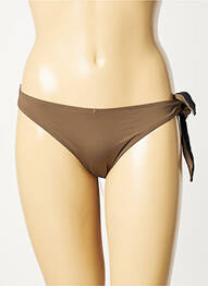 Bas de maillot de bain effet matière satinée culotte vert AUBADE femme