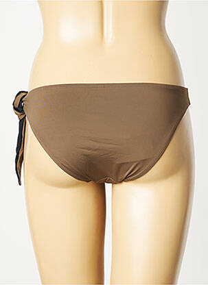 Bas de maillot de bain effet matière satinée culotte vert AUBADE femme