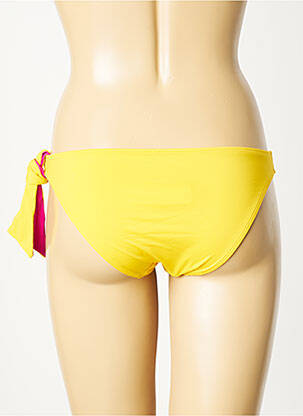 Bas de maillot de bain effet matière satinée culotte jaune AUBADE femme