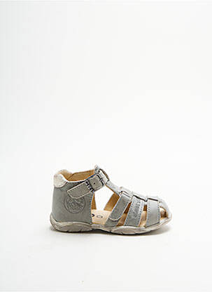 Sandales/nu pieds tissage satiné bout rond gris GBB enfant