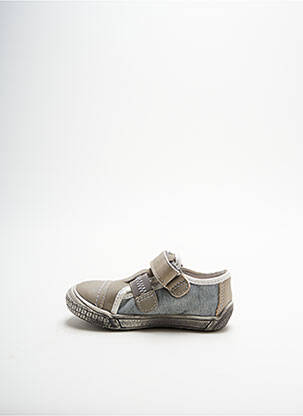 Baskets semelle amovible bout rond gris GBB garçon