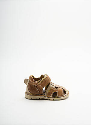 Sandales/nu pieds empiècements bout rond marron ROMAGNOLI garcon