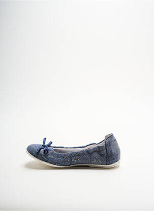 Ballerines tissage métallisé bout rond bleu RAMDAM fille