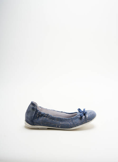 Ballerines tissage métallisé bout rond bleu RAMDAM fille