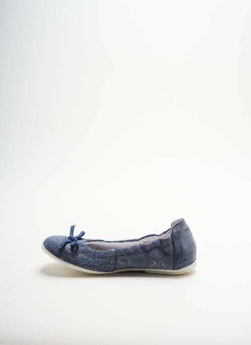 Ballerines tissage métallisé bout rond bleu RAMDAM fille