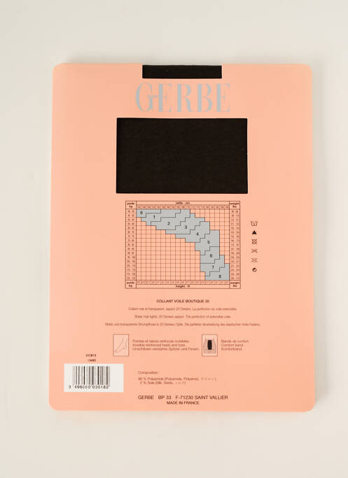 Collants marron GERBE pour femme