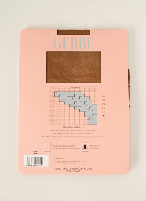 Collants beige GERBE pour femme