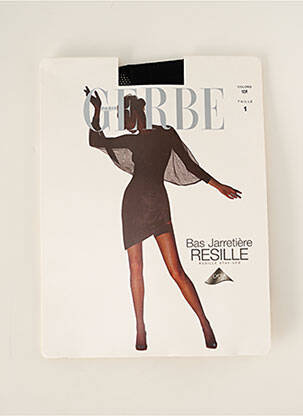 Bas tissage résille marron GERBE femme
