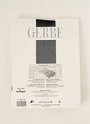 Bas tissage résille marron GERBE femme