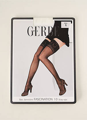 Bas imprimé fantaisie blanc GERBE femme