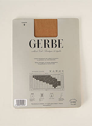 Collants tissage voile beige GERBE femme
