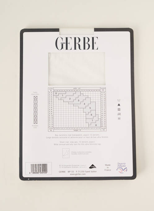 Bas blanc GERBE pour femme