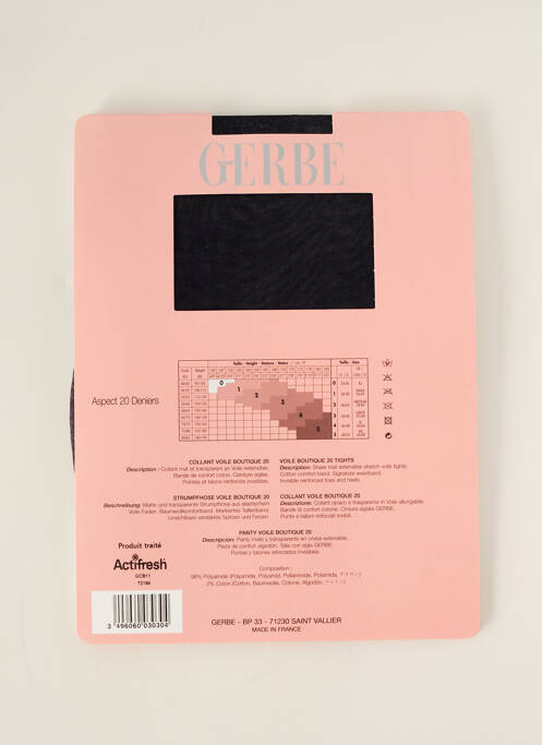 Collants bleu GERBE pour femme