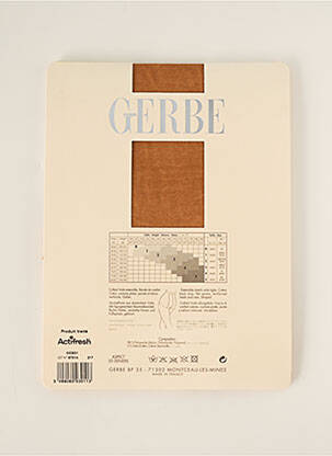 Collants tissage voile beige GERBE femme