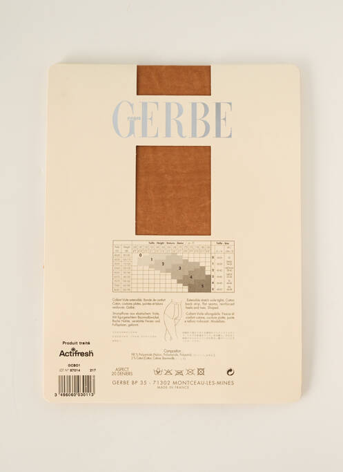 Collants beige GERBE femme