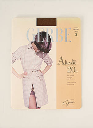 Bas tissage voile marron GERBE femme