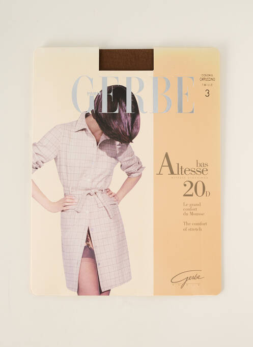 Bas tissage voile marron GERBE femme