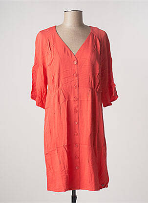 Robe courte manches 3/4 manches 3/4 orange LPB femme