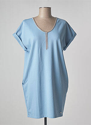 Robe courte manches courtes manches courtes bleu LPB femme